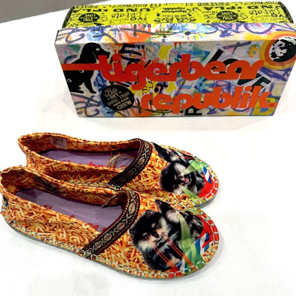 TigerBear Republik Hicky Women Slip On Shoes Color Pommes Frites Canvas